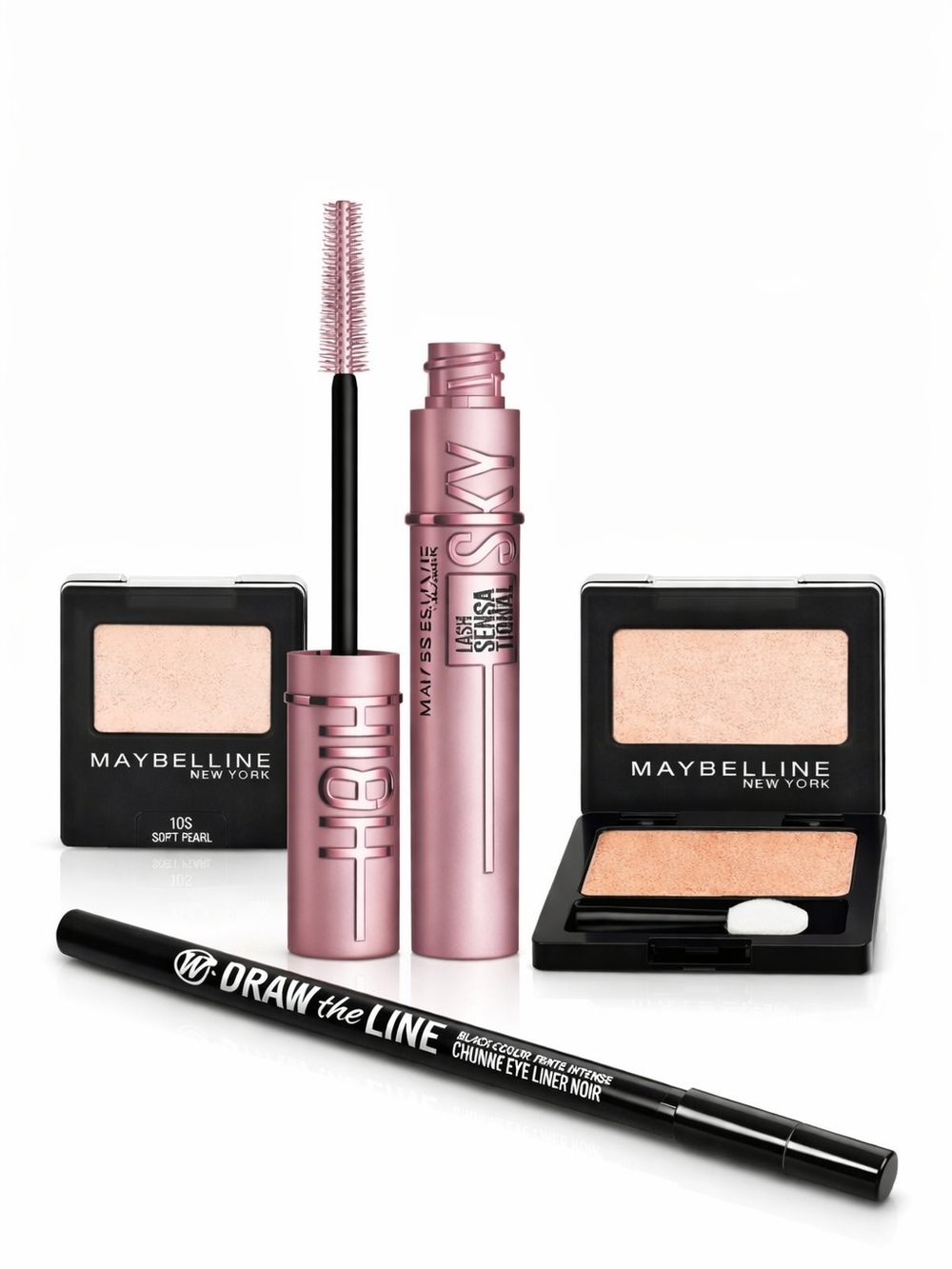 Maybelline Sky High Mascara & Eyeshadow Duo with Black Eyeliner